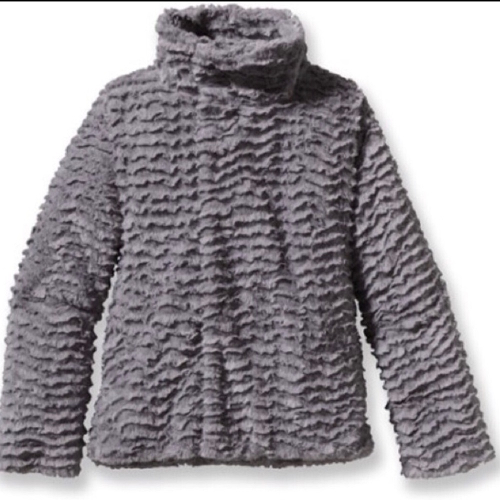 Patagonia" Pelage Gray Faux Fur Fleece Jacket - Picture 7 of 13